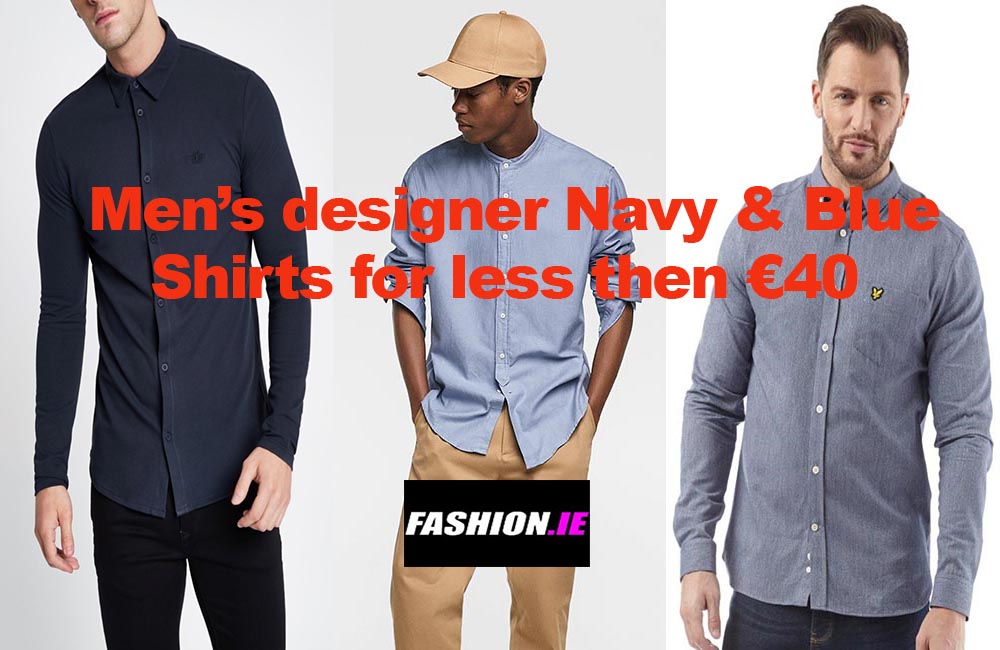 Men’s designer Navy to Blue Shirts for under €40