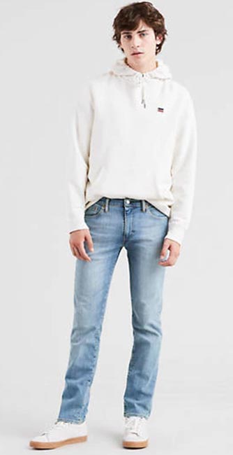 Front view of Men’s Levi 511 slim fit jeans