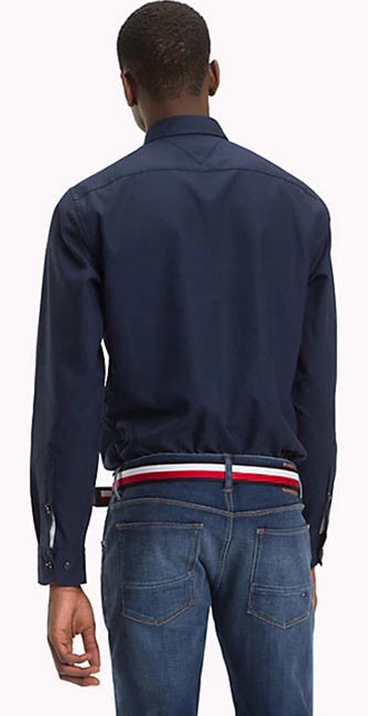 Rear view button down collar shirt from Tommy Hilfiger