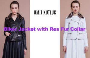 Leather biker jacket from Irish designer Umit Kutluk