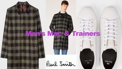 Men’s Mac and trainers from Paul Smith