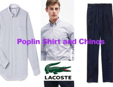 Men’s poplin shirt and chinos from Lacoste