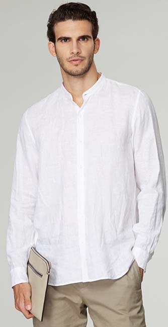 Regular-fit linen shirt from Giorgio Armani