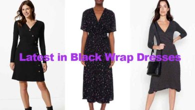 Fashion review of the latest ladies black wrap dresses