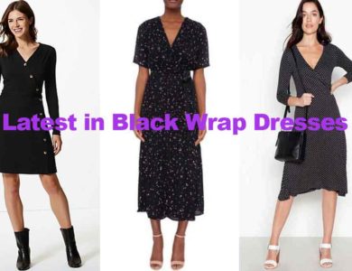 Fashion review of the latest ladies black wrap dresses